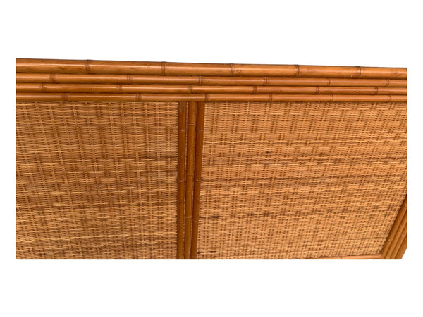 Faux Bamboo Woven wicker queen size Headboard