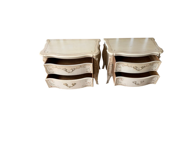 Vintage French Provincial Heritage "Adriana" Nightstands - a Pair