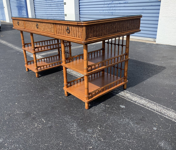 Tommy Bahama British Colonial Bamboo and Rattan Desk