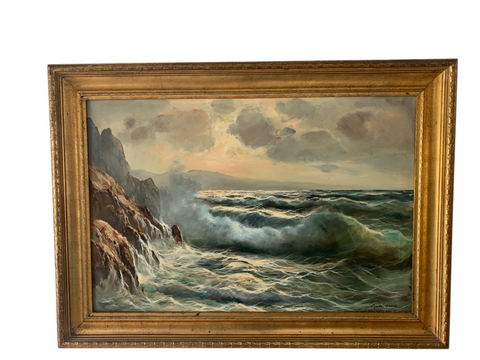 Italian Seascape Signed Original Oil Painting by Guido Odierna 24x36"