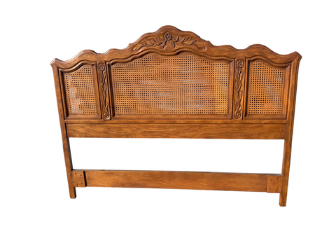 Drexel Cabernet Classics Cane and Wood French Provincial Queen Headboard