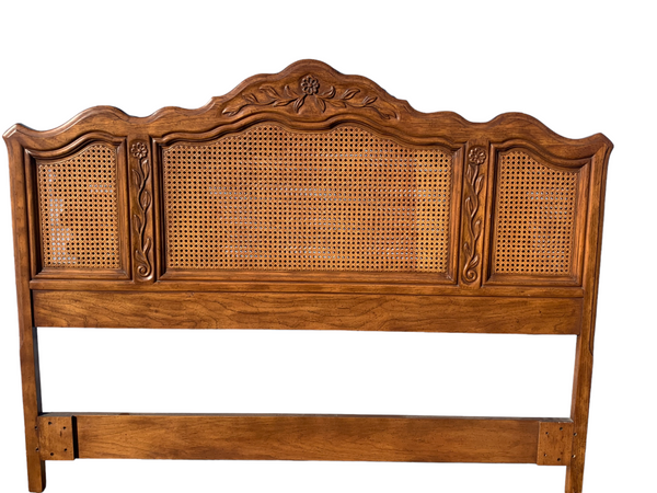Drexel Cabernet Classics Cane and Wood French Provincial Queen Headboard