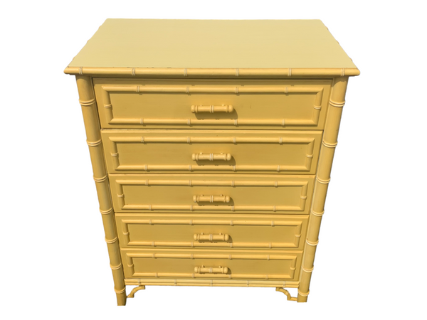 Dixie Aloha Fretwork Faux Bamboo Chest 5 Drawers Shipping Not Included