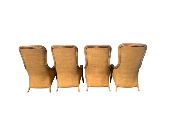 Vintage Woven Rattan Chairs - Set of 4