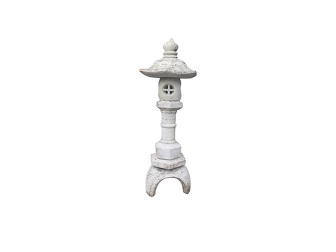 Vintage Concrete Cast Stone Pagoda Garden Ornament Lantern 57" tall
