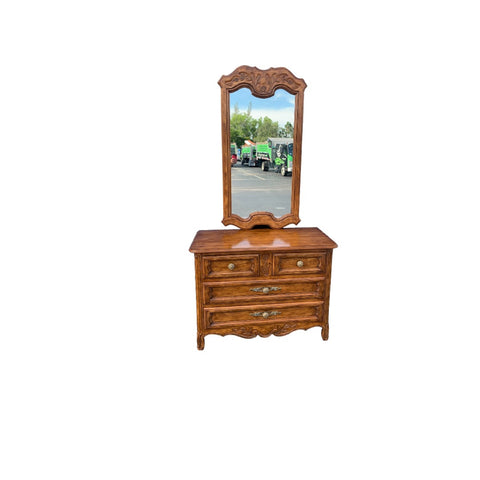 Drexel Heritage Cabernet Classics French Provincial Bachelor chest with Mirror