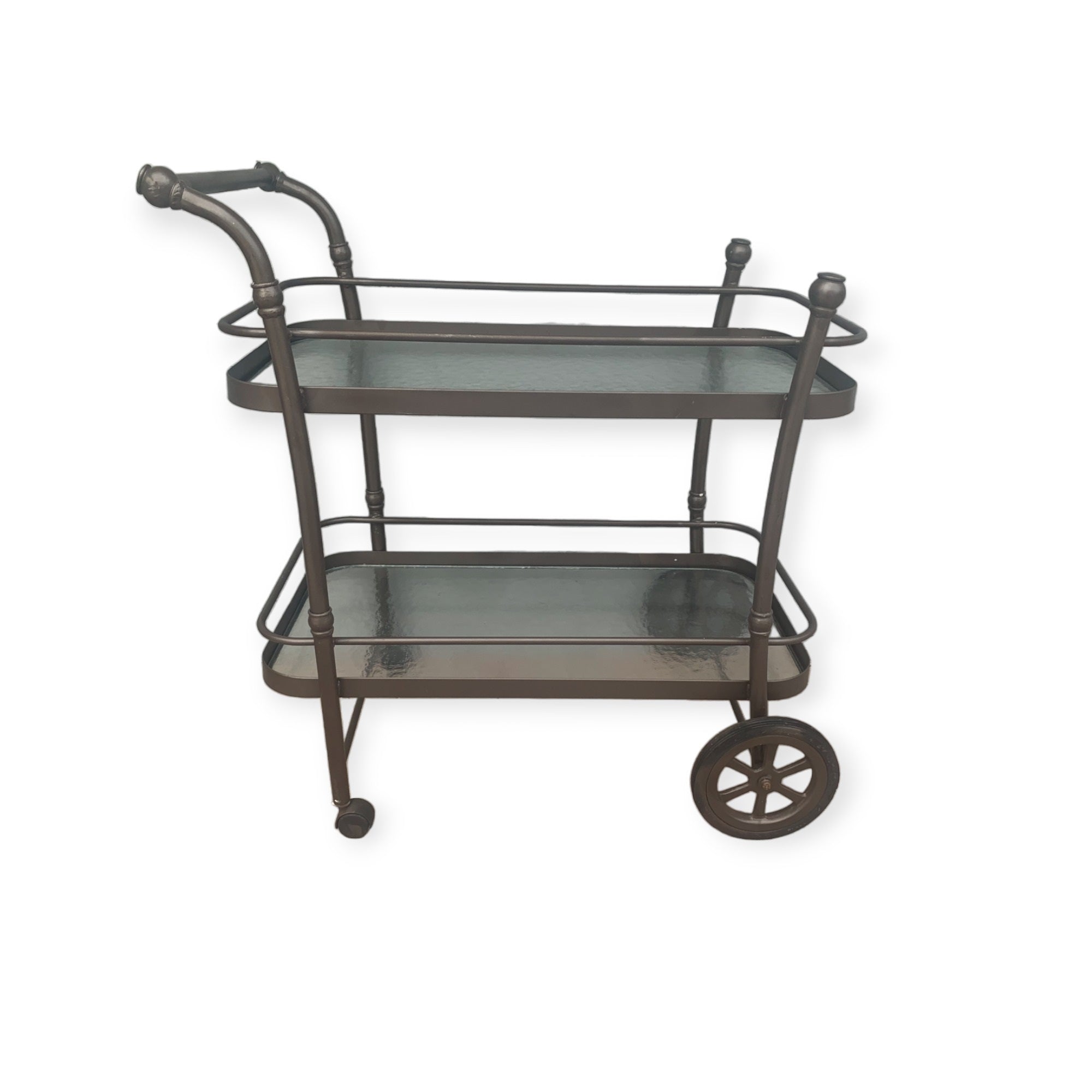Cast Aluminum Two tier bar server cart