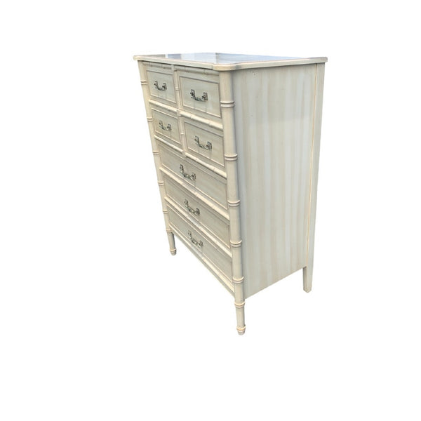 Henry Link Bali Hai Hollywood Regency Faux Bamboo Chest 5 drawers