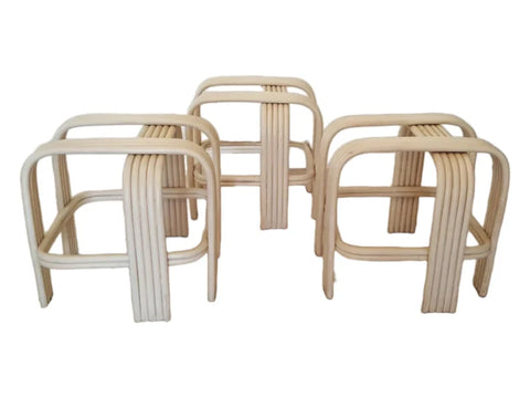 Ficks Reed Bamboo End tables lot of 3