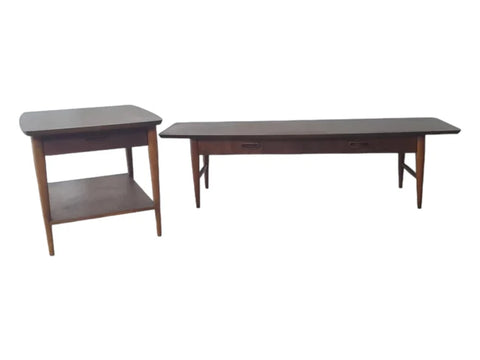 Mid Century Modern Coffee and end table set by Lane (pair)