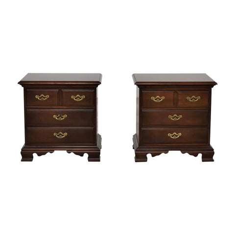 Thomasville Winston Court Collection Chippendale Nightstands a pair