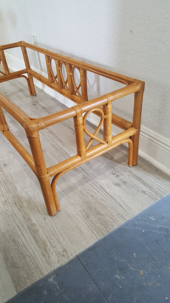 Bent Bamboo and rattan coffee table