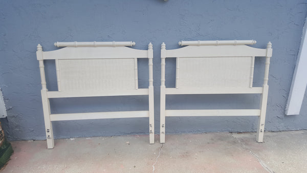 Set of 2 Faux Bamboo and Rattan Twin Headboards Henry Link Style