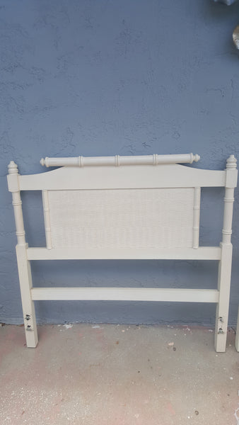 Set of 2 Faux Bamboo and Rattan Twin Headboards Henry Link Style