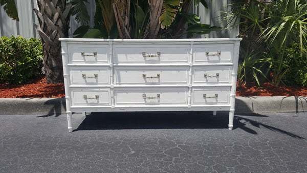 Henry Link Hali Bai Collection Faux Bamboo Dresser White