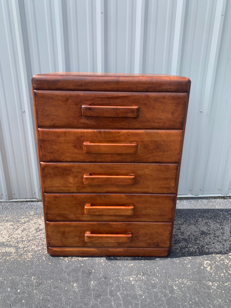 Russel Wright for Conant Ball Maple Highboy Chest of Drawers