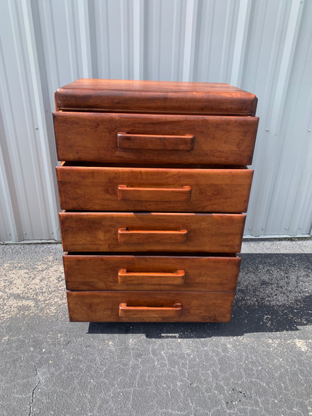 Russel Wright for Conant Ball Maple Highboy Chest of Drawers