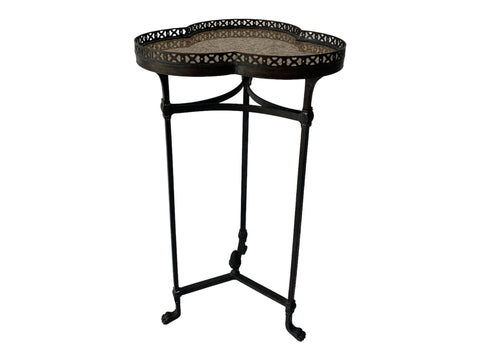 Theodore Alexander Wrought Iron Claw Feet Side Table
