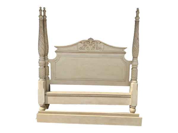 Bernhardt Furniture Embassy Row  Four Poster King Bed light color