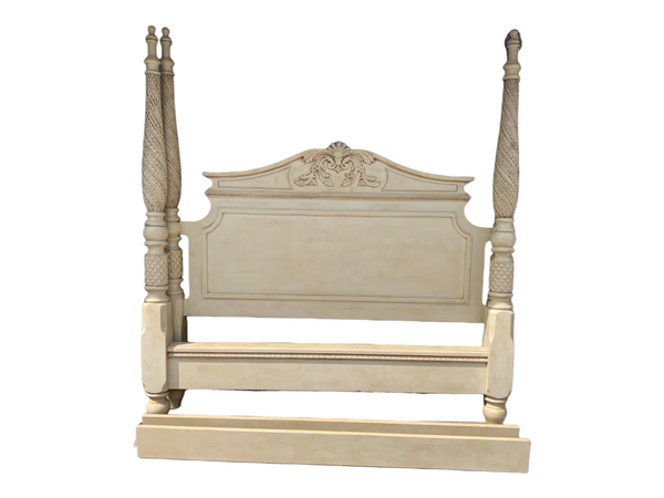 Bernhardt Furniture Embassy Row  Four Poster King Bed light color