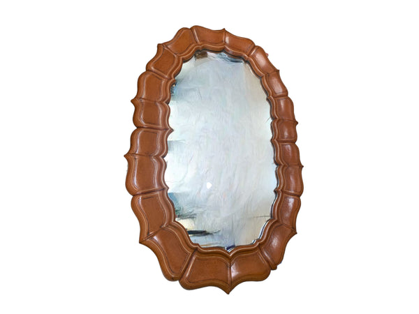 Large Faux Turtle Leather Wall Mirror MSRP 2087.00