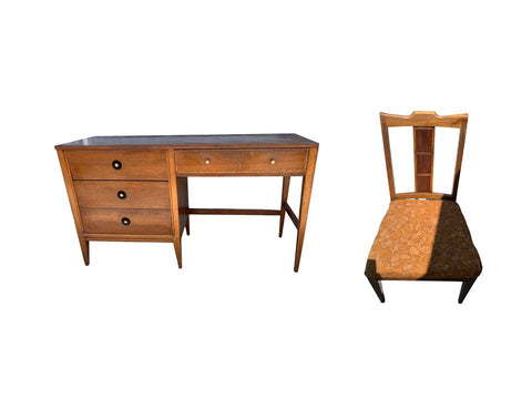 Basic Witz Mid Century Modern Desk and Chair set
