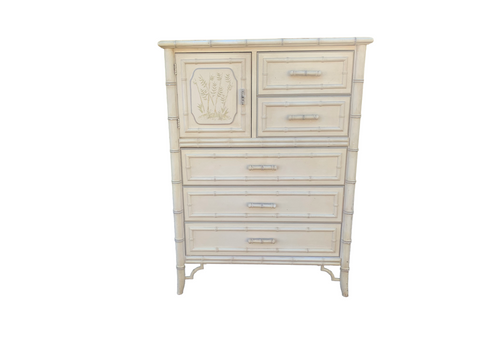 Dixie Aloha Faux Bamboo 5 drawers Chest Chinese Chippendale Shipping Not Included