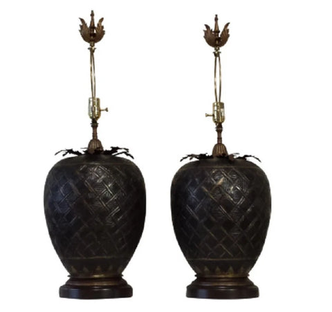 Pair of John Richard Brass Table Lamps