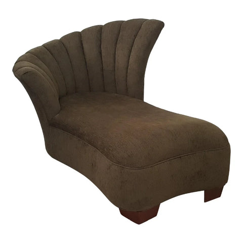 Hollywood Channel Back Asymmetrical Form Lounge Chaise