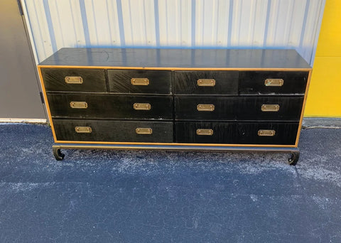 Union National Chinoiserie Dresser Black  Asian style dresser with eight drawers