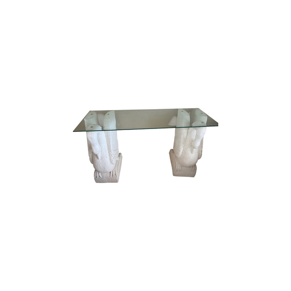 Beautiful 1980s Postmodern Swans console / entry table