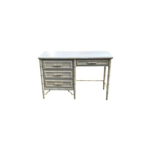 Dixie Aloha Faux Bamboo Desk 20th Century Boho Chic SHIPPING NOT INCLUDED