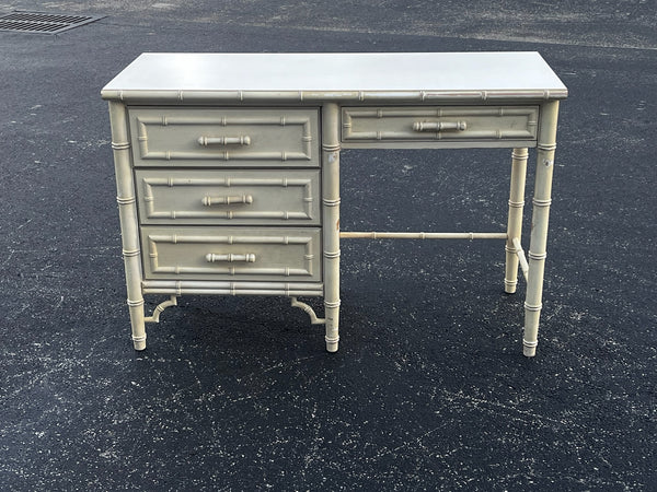 Dixie Aloha Faux Bamboo Desk 20th Century Boho Chic SHIPPING NOT INCLUDED