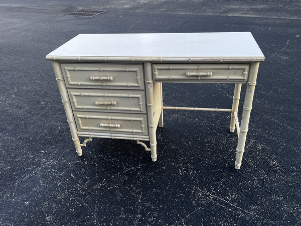 Dixie Aloha Faux Bamboo Desk 20th Century Boho Chic SHIPPING NOT INCLUDED