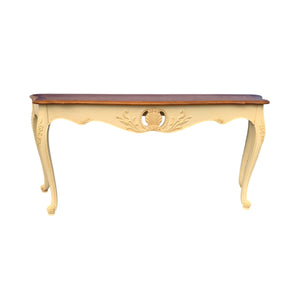 Ethan Allen Legacy French Country Style Carved Sofa Table Console