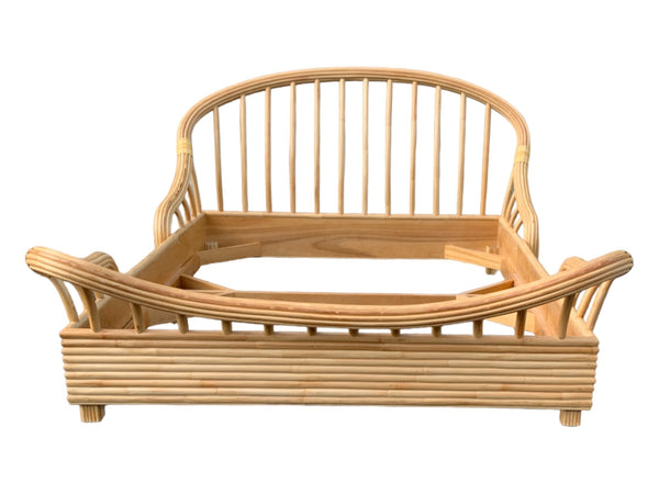 Boho Chic Bent Split Bamboo Queen Size Bed