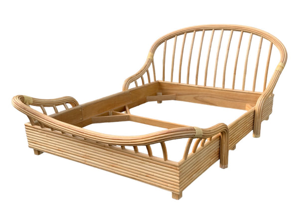 Boho Chic Bent Split Bamboo Queen Size Bed