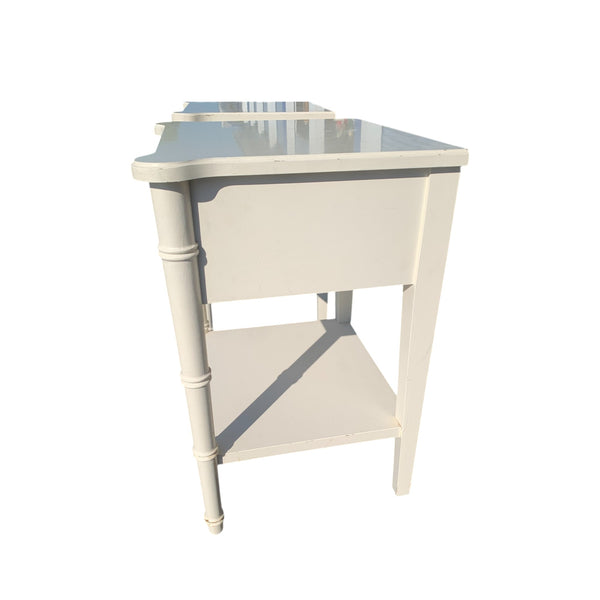 Pair of Faux-Bamboo Nightstands by Henry Link Single Drawer