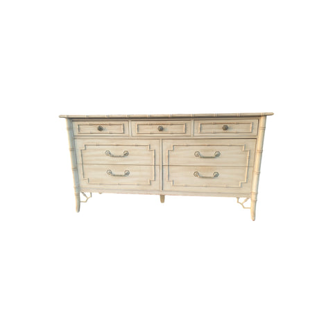 Thomasville Fretwork Allegro Faux Bamboo Dresser Palm Beach Chinese 6 drawers