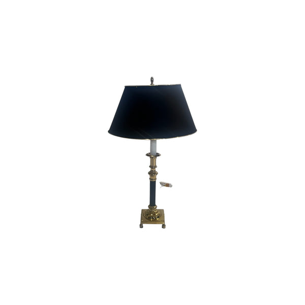 Decorative Crafts Brass empire table lamp with brass shade.
