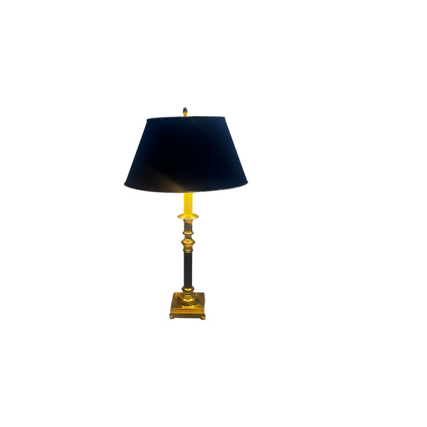 Decorative Crafts Brass empire table lamp with brass shade.