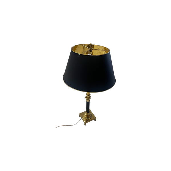 Decorative Crafts Brass empire table lamp with brass shade.