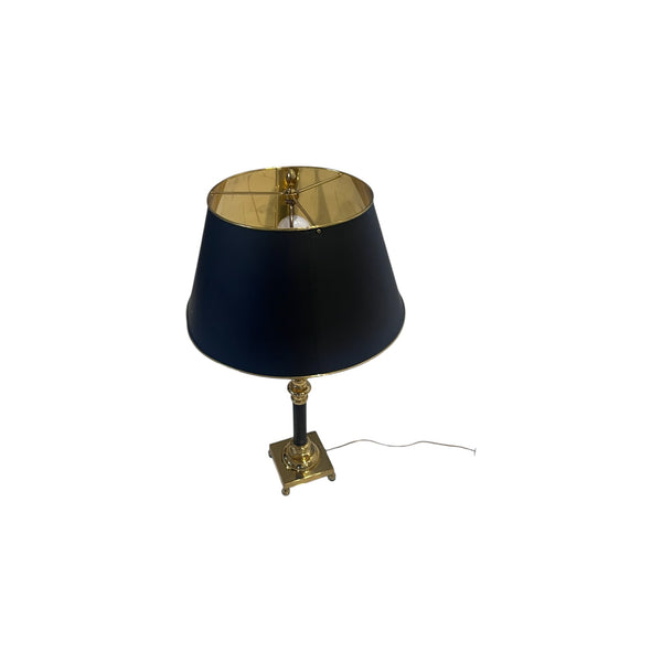 Decorative Crafts Brass empire table lamp with brass shade.