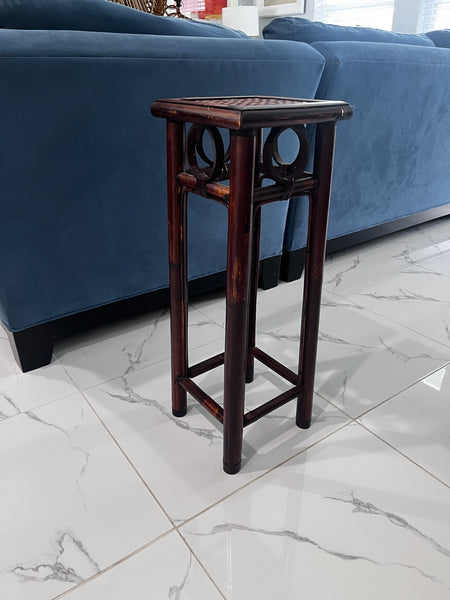 Tall Burnt Bamboo Plant Stand