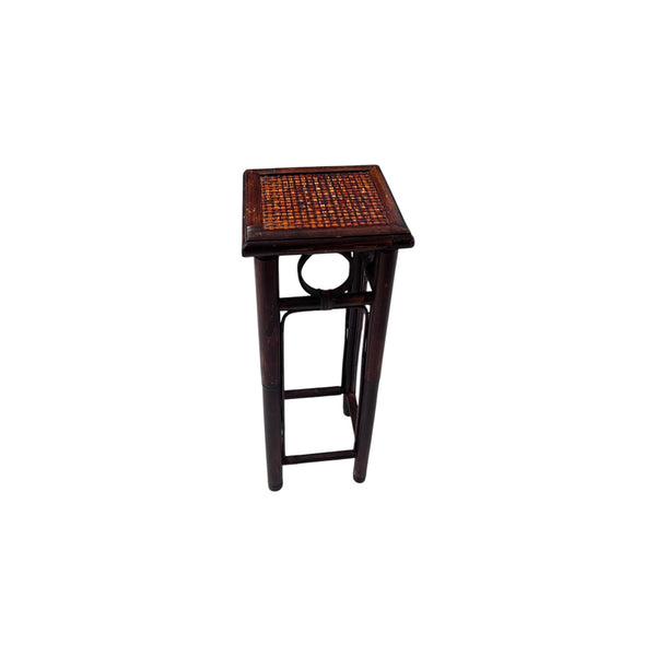 Tall Burnt Bamboo Plant Stand