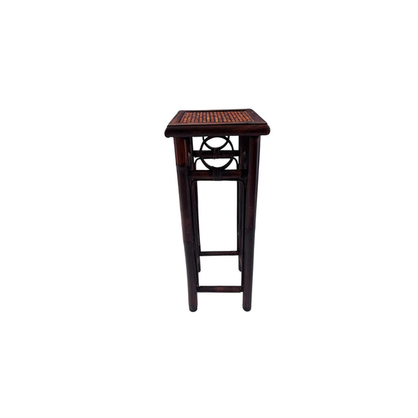 Tall Burnt Bamboo Plant Stand