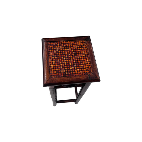 Tall Burnt Bamboo Plant Stand
