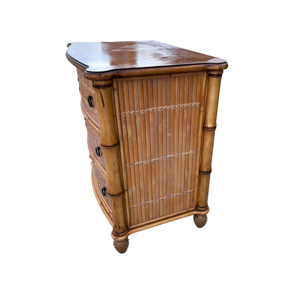 Tommy Bahama Style two drawer Nightstand Bamboo Rattan ( ONE ITEM)
