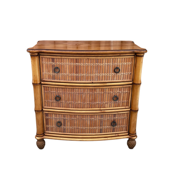Tommy Bahama Style two drawer Nightstand Bamboo Rattan ( ONE ITEM)