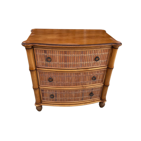 Tommy Bahama Style two drawer Nightstand Bamboo Rattan ( ONE ITEM)